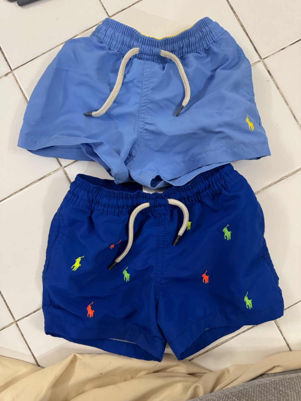Polo by Ralph Lauren Boys Blue Swim Shorts - Light Blue & Navy